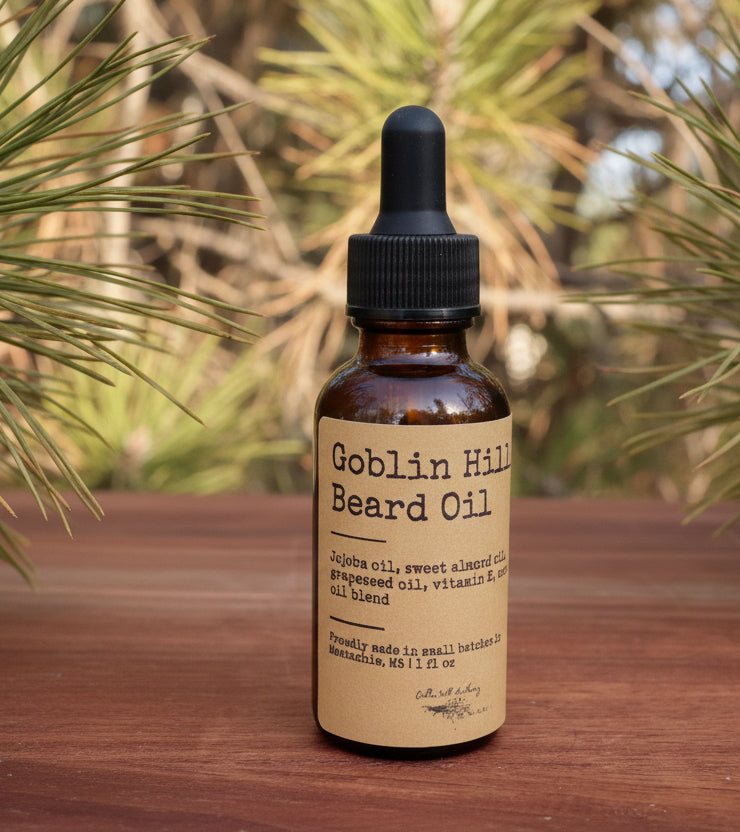 Brown glass bottle with label on a wooden surface