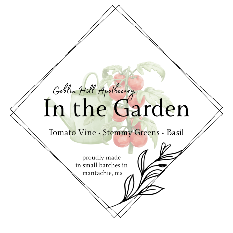 In the Garden label